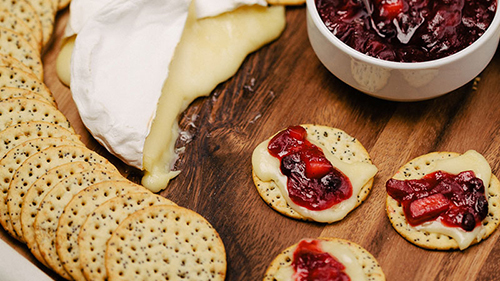 Baked Brie and Apple-Cranberry Chutney