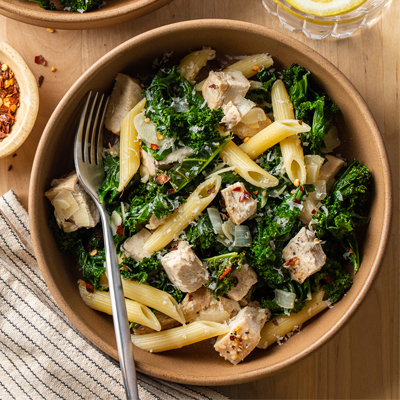 Chicken, Kale and Penne Pasta