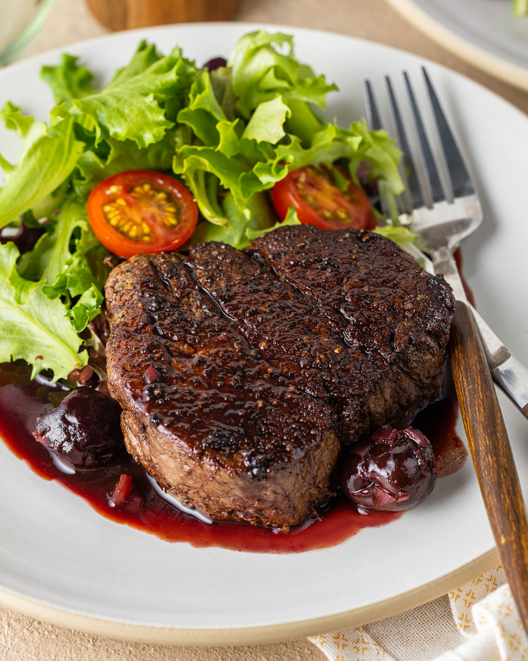 Filet Mignon and Cherry-Balsamic Reduction Recipe Gelson's