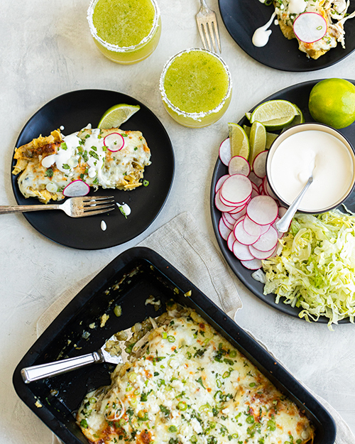 Hatch Chile Chicken Enchiladas