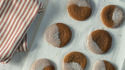 Iced Cardamom Ginger Cookies