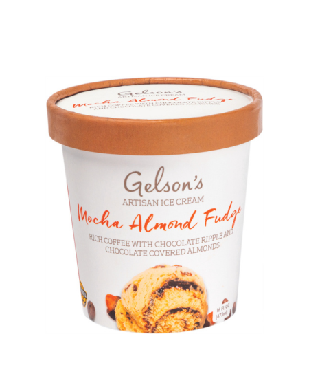 Gelson's Mocha Fudge Almond Ice Cream