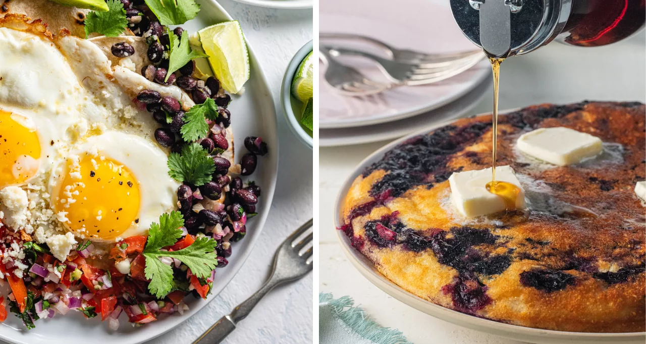 Bountiful Brunch Recipes for Mother's Day: Huevos Rancheros, Giant No-Flip Blueberry Pancake, and more!