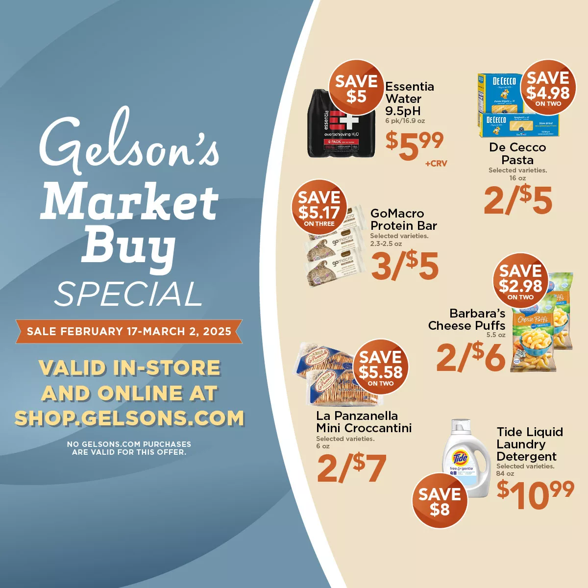 Market Buy Special Sale: February 17-March 2, 2025 - In-Store Only and Online at Shop.Gelsons.com