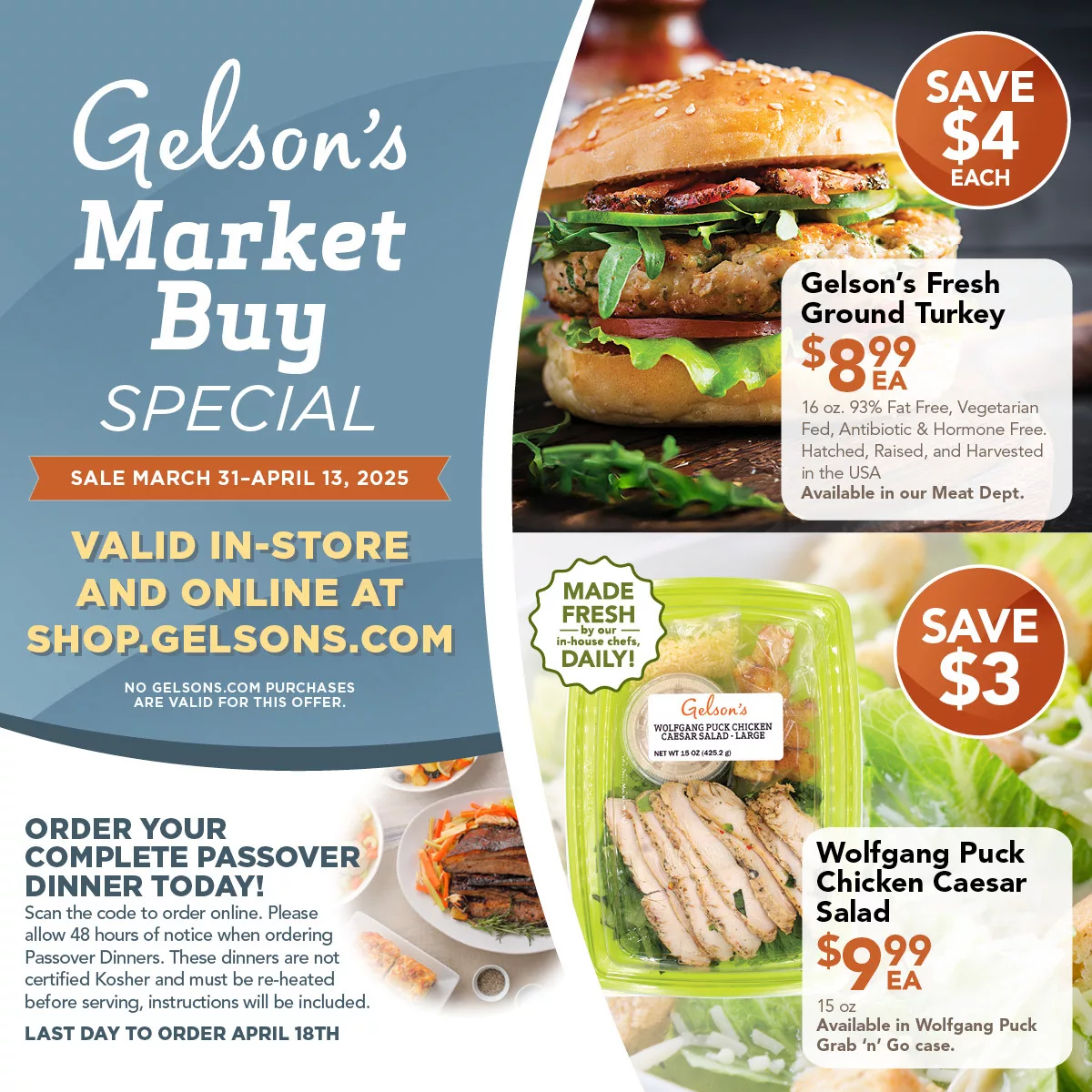 Market Buy Special Sale: March 31- April 13, 2025 - In-Store and Online at Shop.Gelsons.com