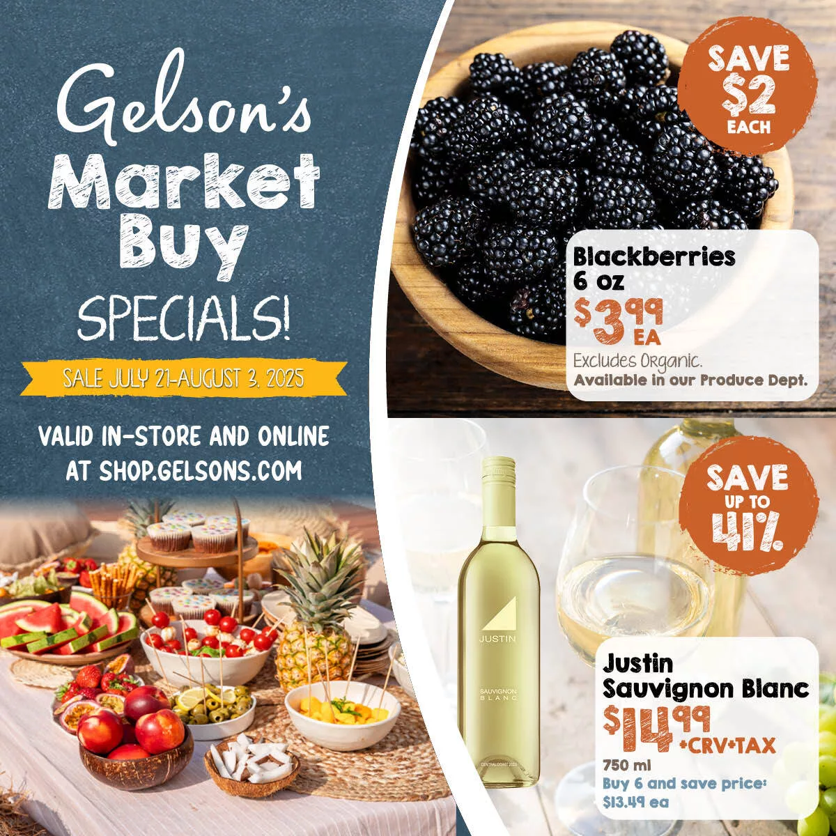 Gelson's Market Buy Sake July 21 to August 3