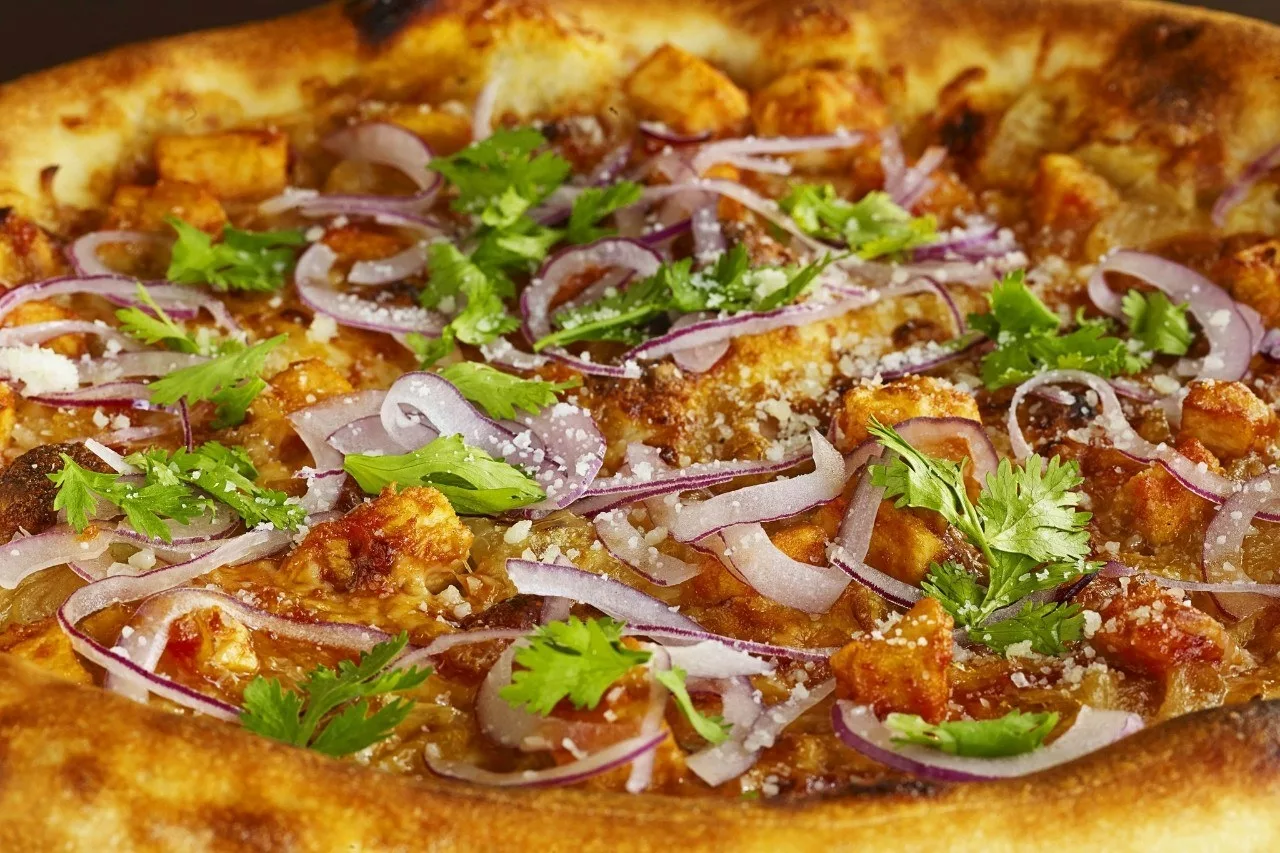 BBQ chicken pizza