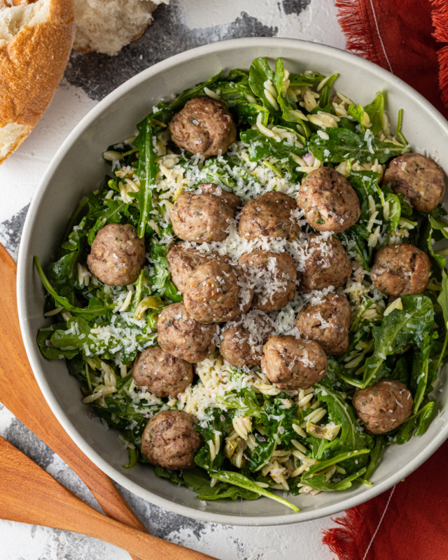 Turkey Meatballs & Orzo Salad