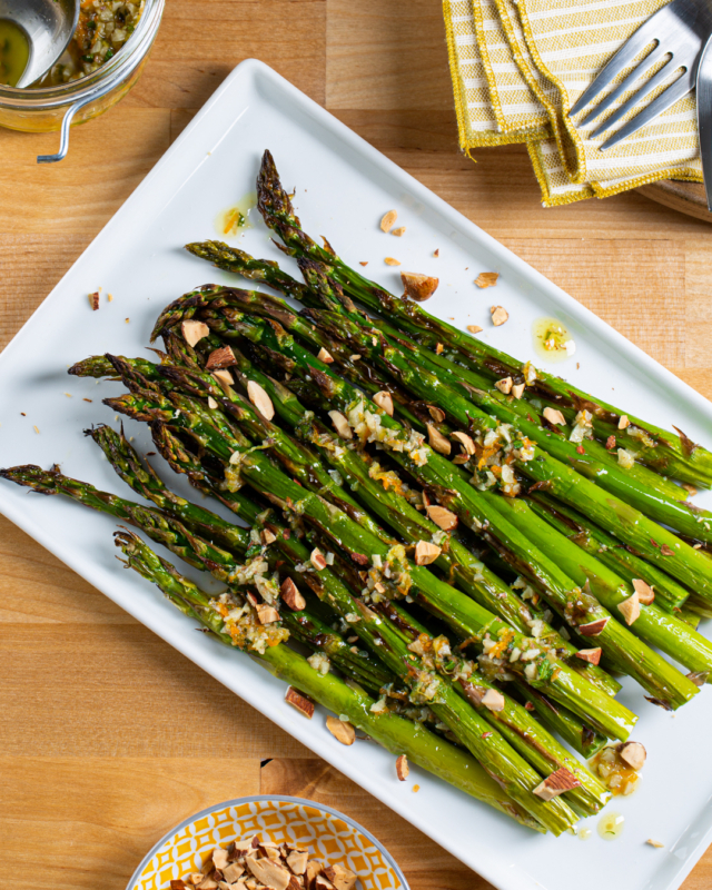 Charred Asparagus with Citrus Bagna Cauda