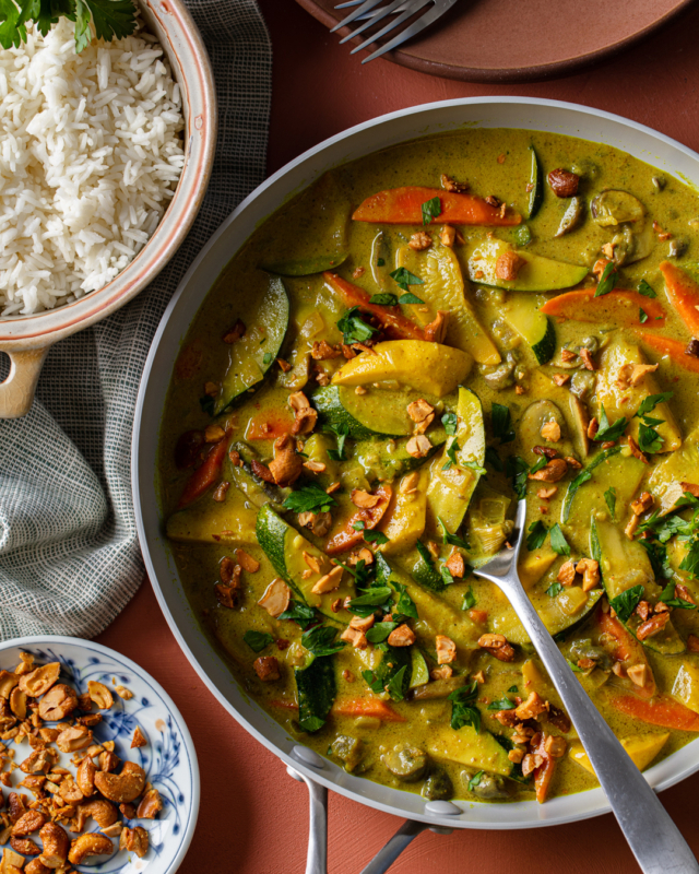 Curry Cashew Vegetables & Rice