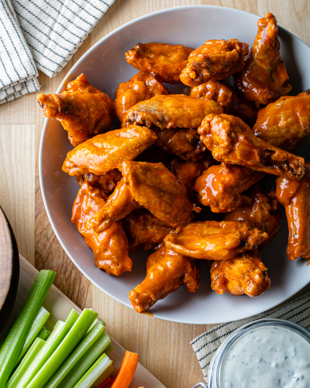 Buffalo Wings and Blue Cheese Dressing