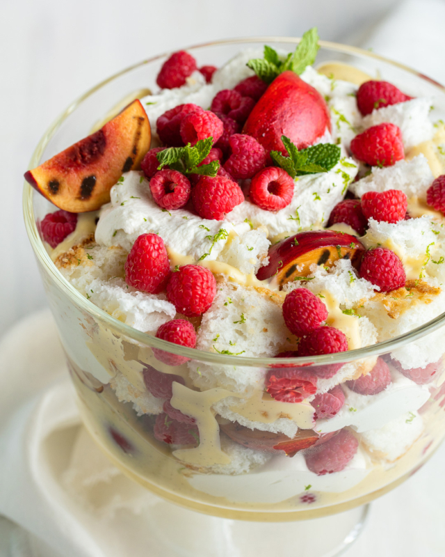 Grilled Peaches and Cream Trifle