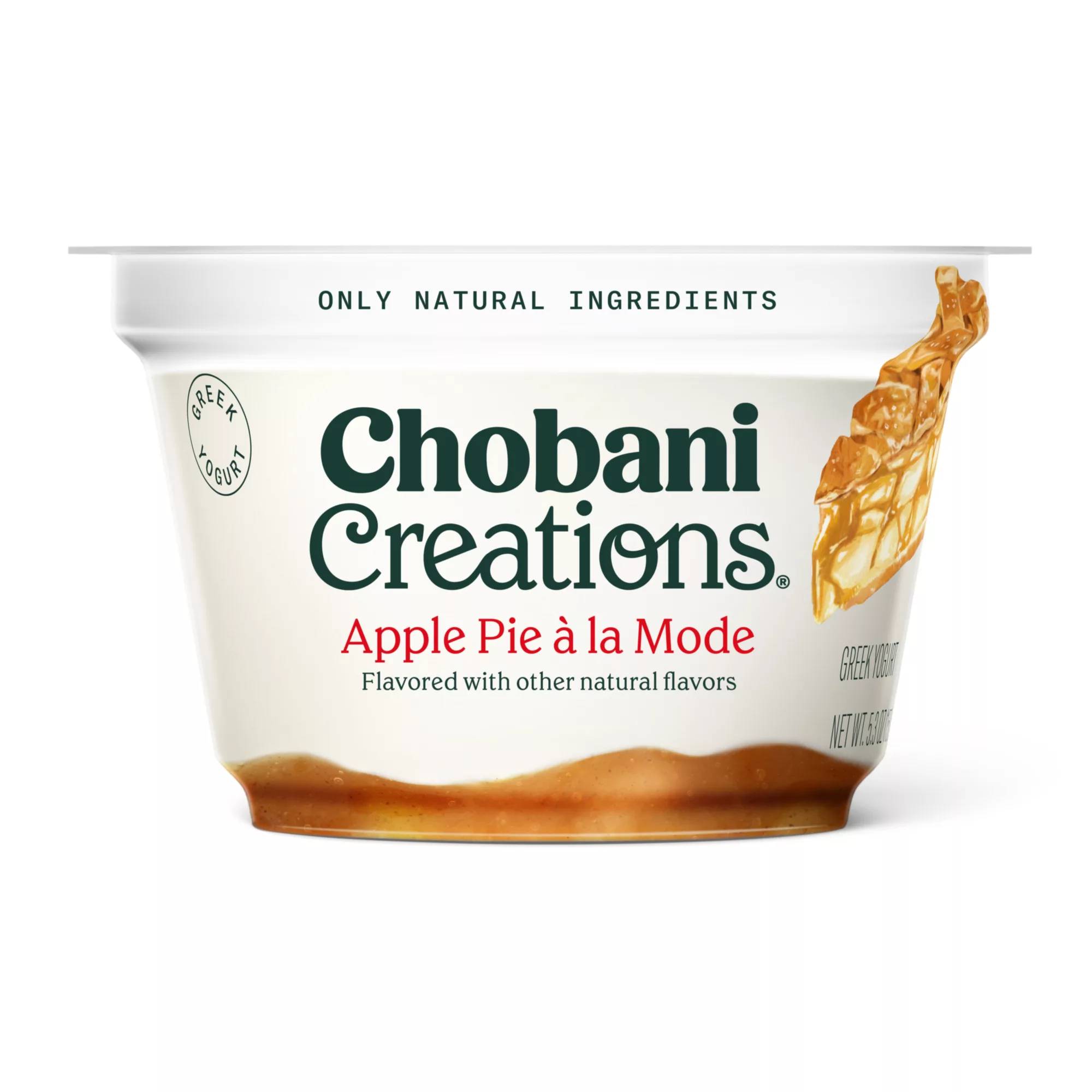 Dessert-inspired layers of rich, creamy Vanilla Whole Milk Blended Greek Yogurt and real apples.