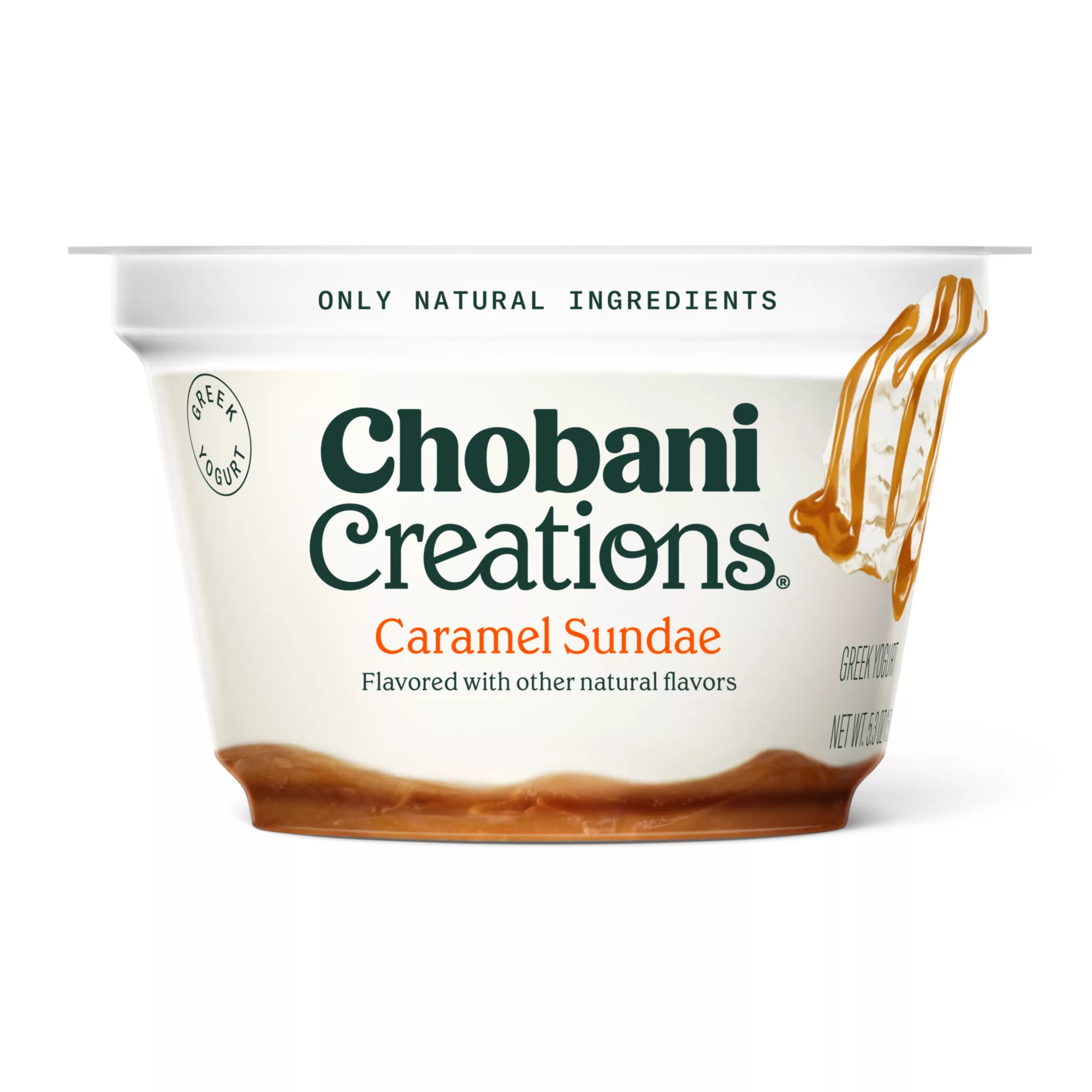 CARMSUN CRE8 5p3oz 2023 2 H REND RGB v4 Chobani Creations® Caramel Sundae