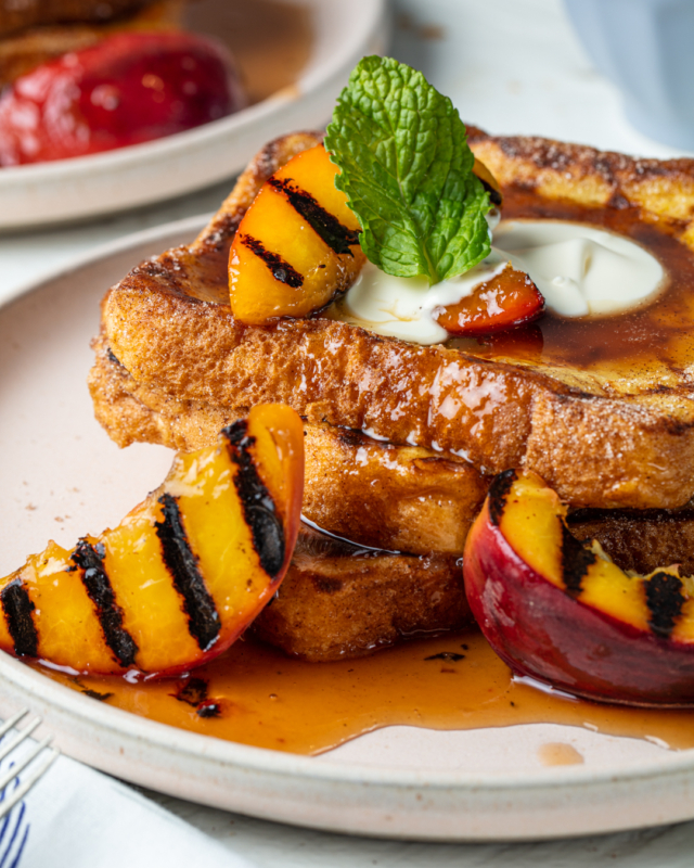 Grilled French Toast w/ Stone Fruit