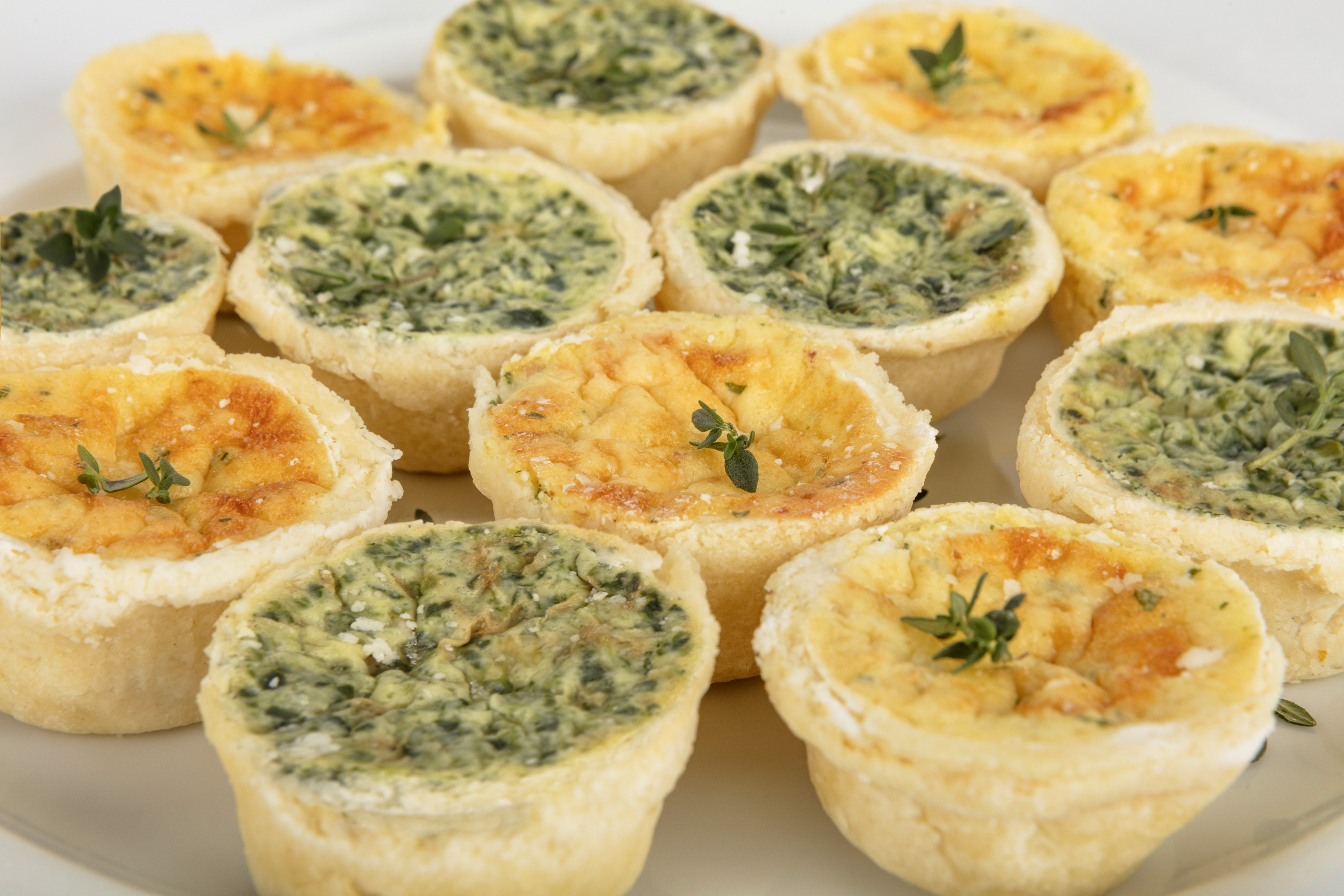 Assorted mini quiche at Gelson's Catering