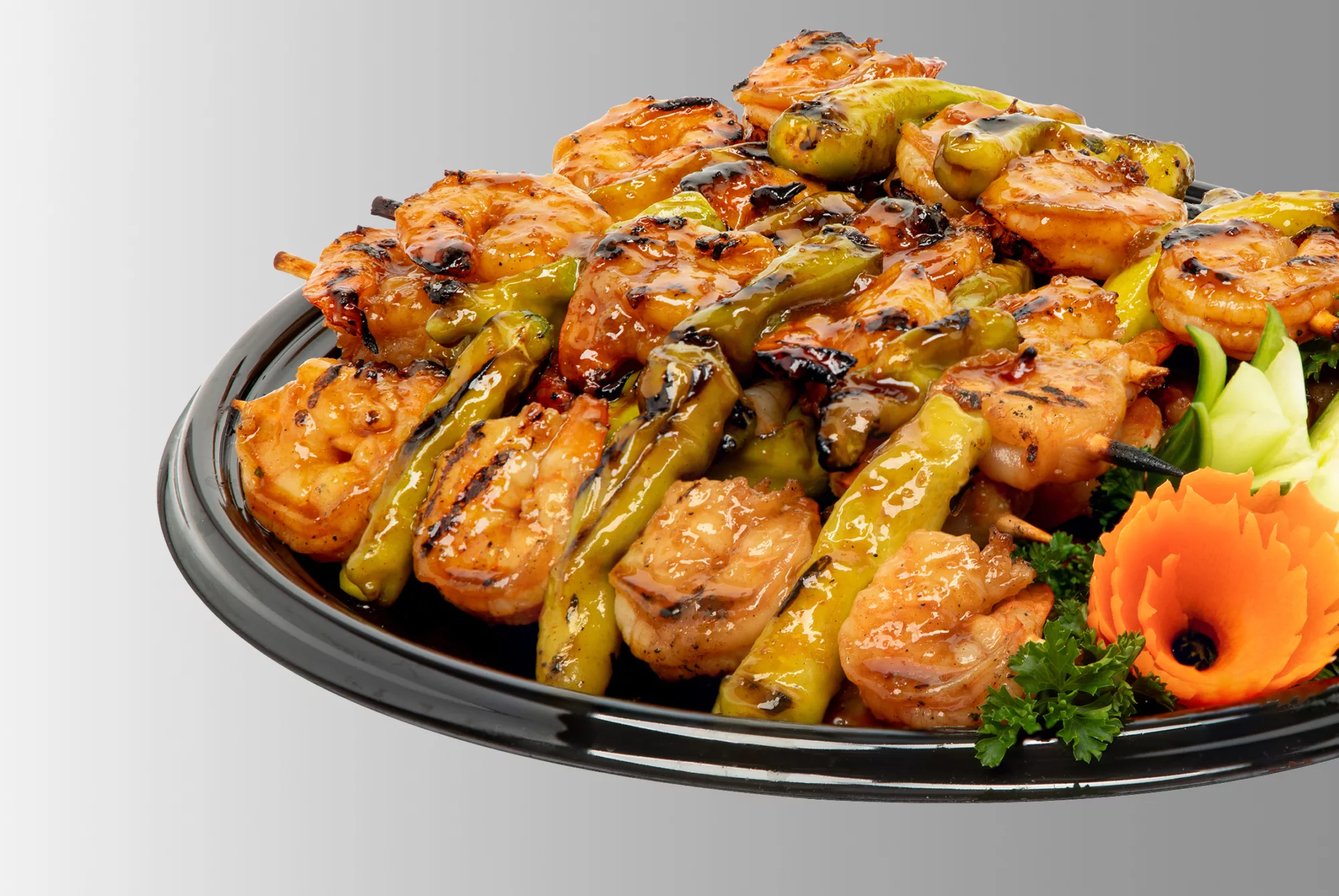 Garlic Shishito Shrimp Skewers