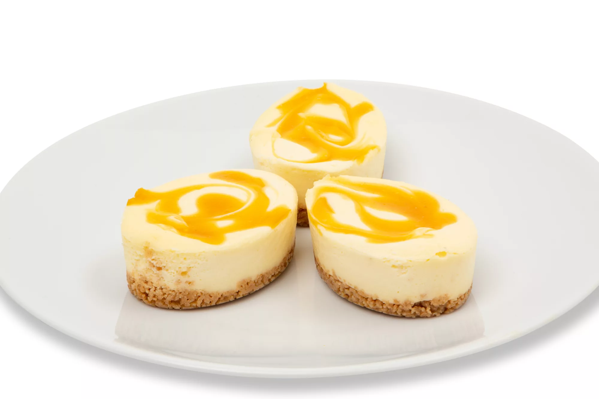 Passion Fruit Swirl Cheesecake Bites